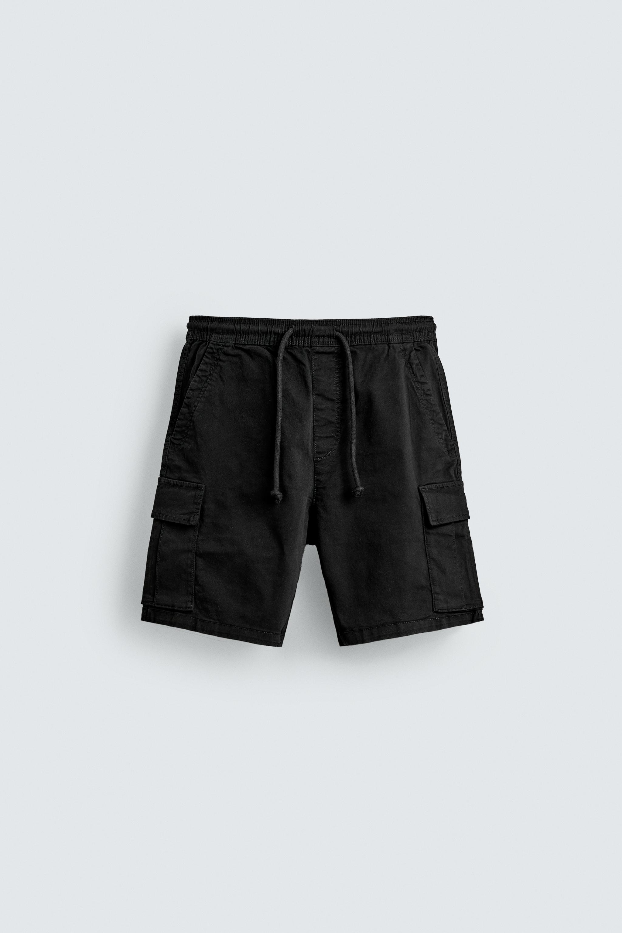 RELAXED FIT WASHED CARGO SHORTS